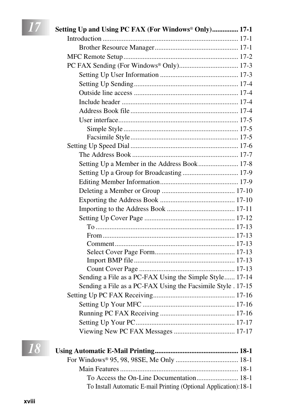 Brother MFC-8500 User Manual | Page 20 / 234