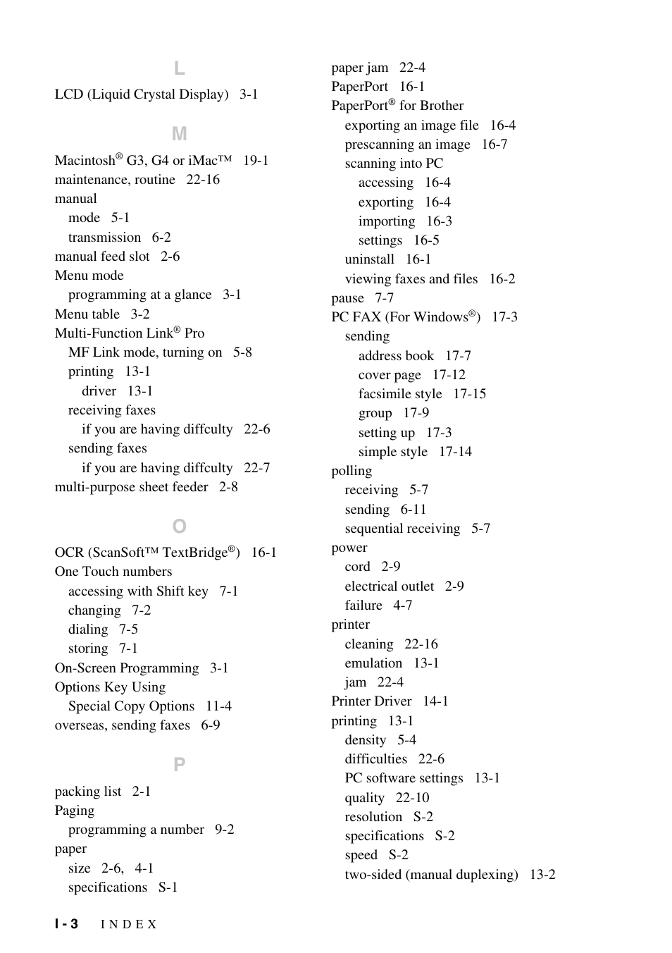 Brother MFC-8500 User Manual | Page 228 / 234