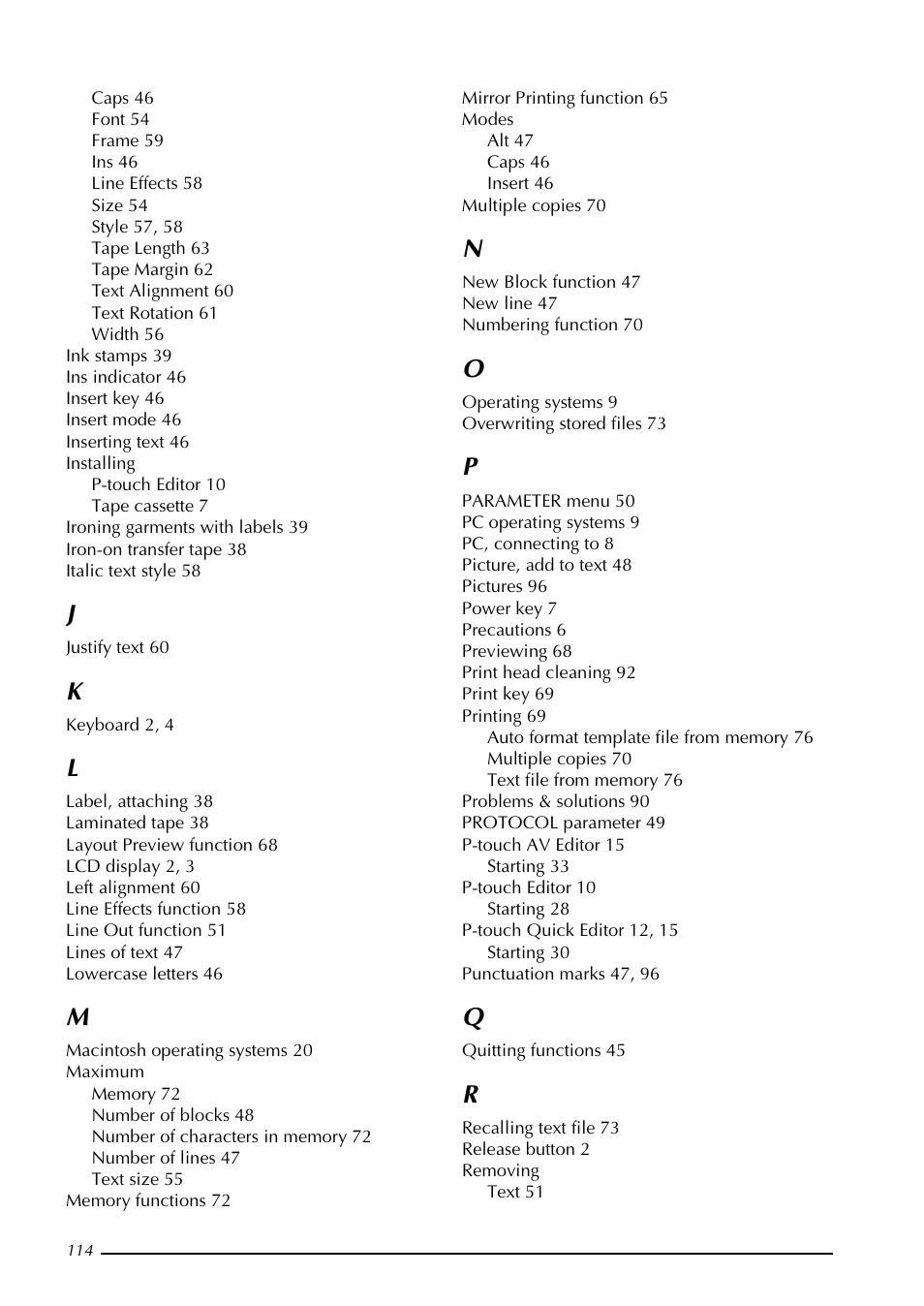 Brother PT-3600 User Manual | Page 126 / 212