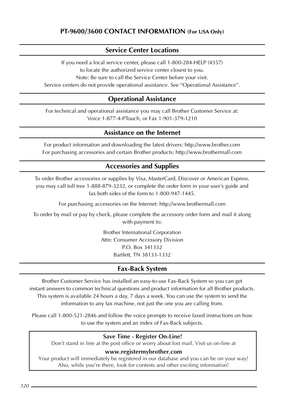 Brother PT-3600 User Manual | Page 132 / 212