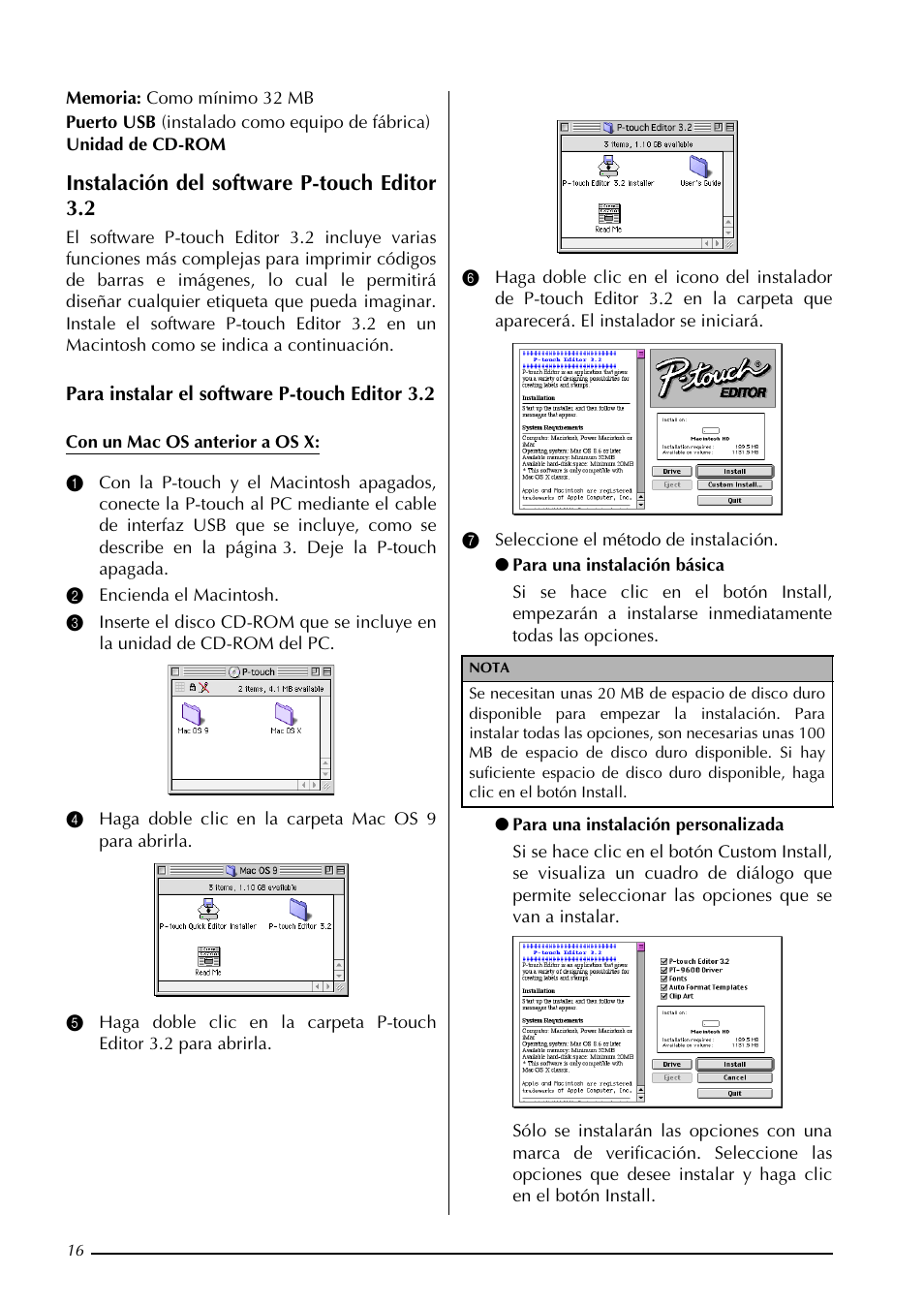 Instalación del software p-touch editor 3.2 | Brother PT-3600 User Manual | Page 154 / 212