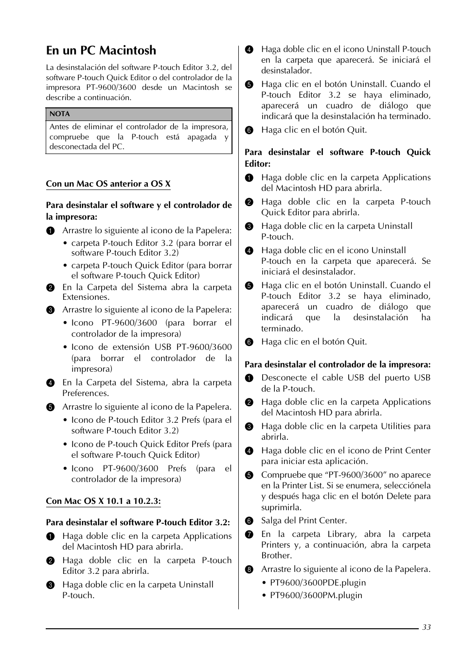 En un pc macintosh | Brother PT-3600 User Manual | Page 171 / 212