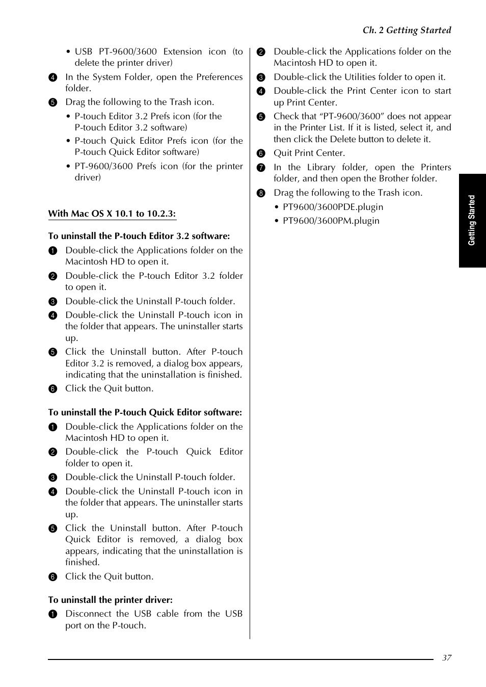 Brother PT-3600 User Manual | Page 49 / 212