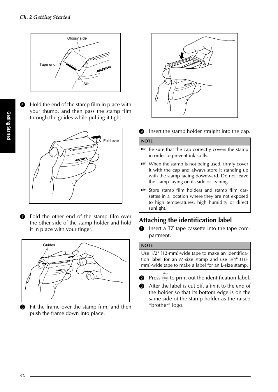 Attaching the identification label | Brother PT-3600 User Manual | Page 52 / 212