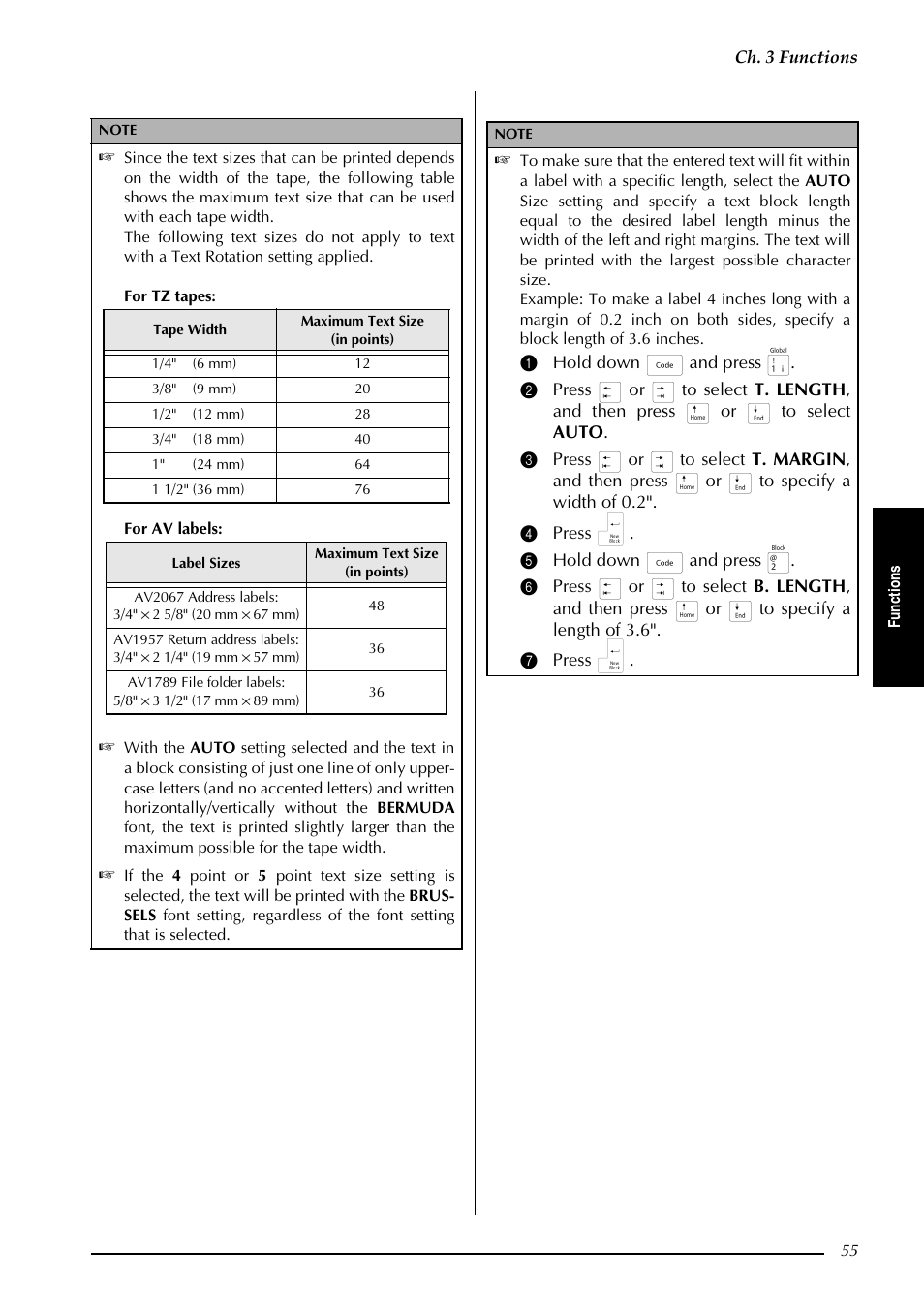 Brother PT-3600 User Manual | Page 67 / 212