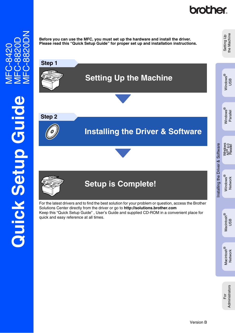 Brother MFC-8420 User Manual | 56 pages