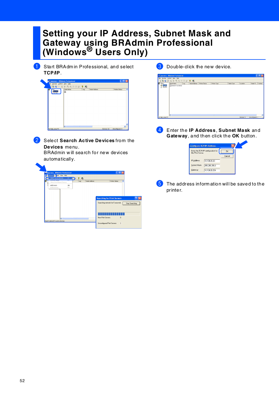 W indow s, Users o nly), Users only) | Brother MFC-8420 User Manual | Page 53 / 56