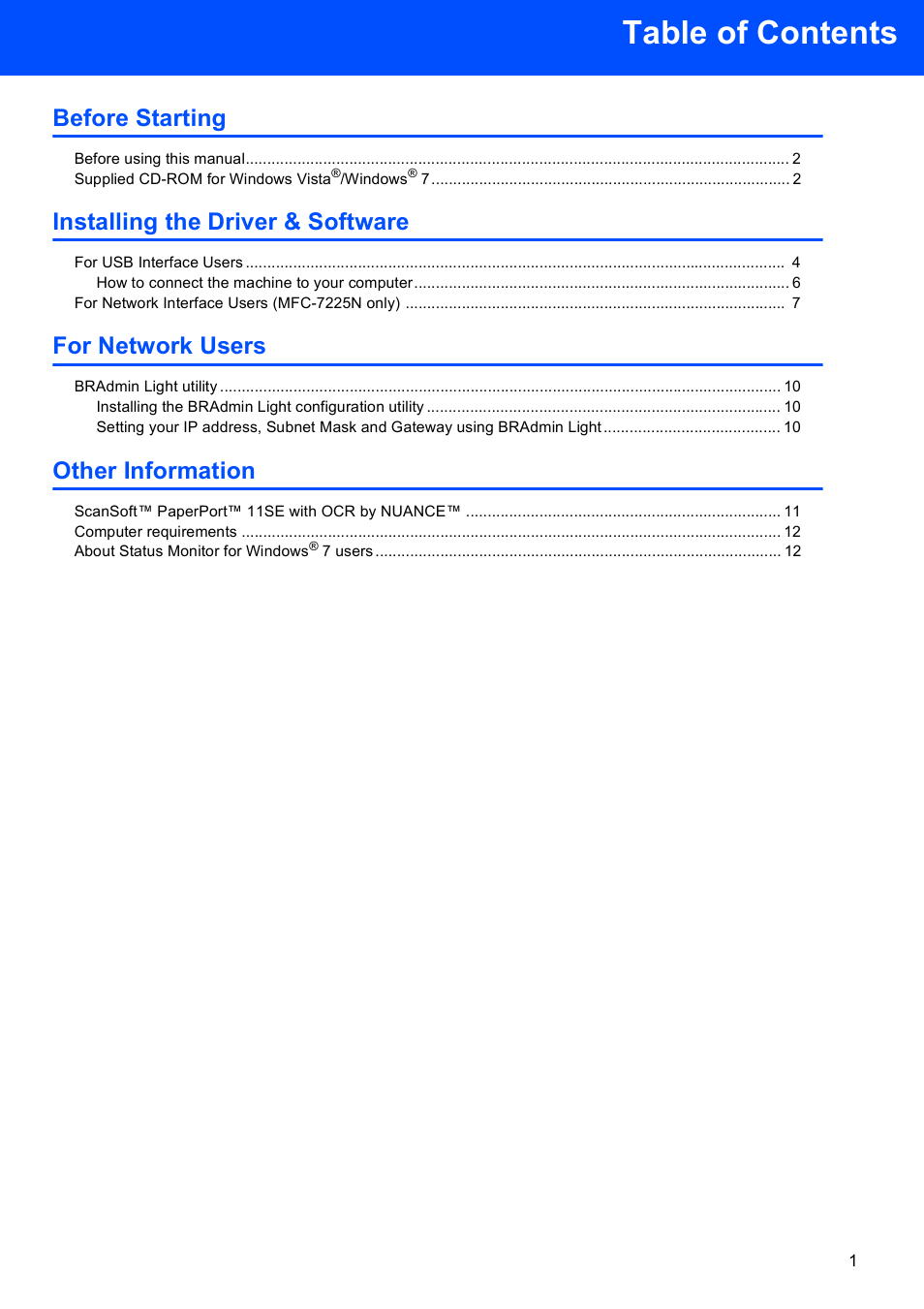 Brother MFC-7220 User Manual | Page 3 / 16