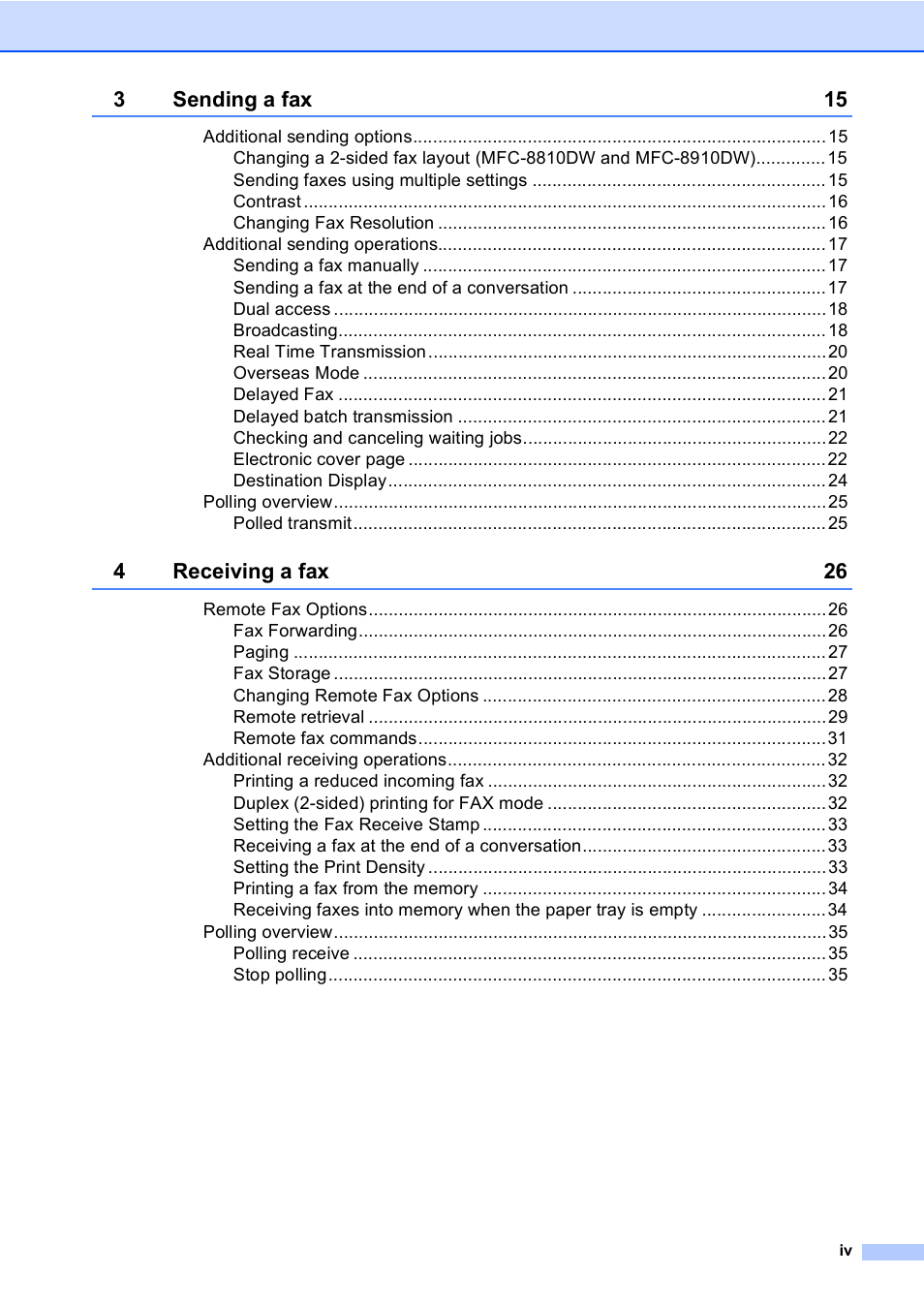 Brother MFC-8710DW User Manual | Page 5 / 93