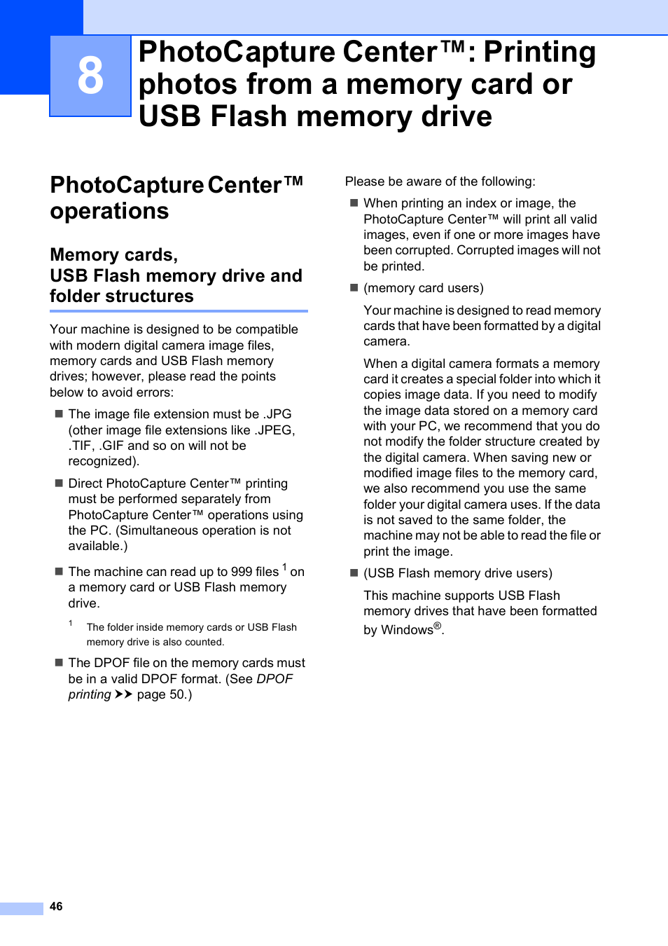 Photocapture center™ operations | Brother MFC-J835DW User Manual | Page 52 / 82