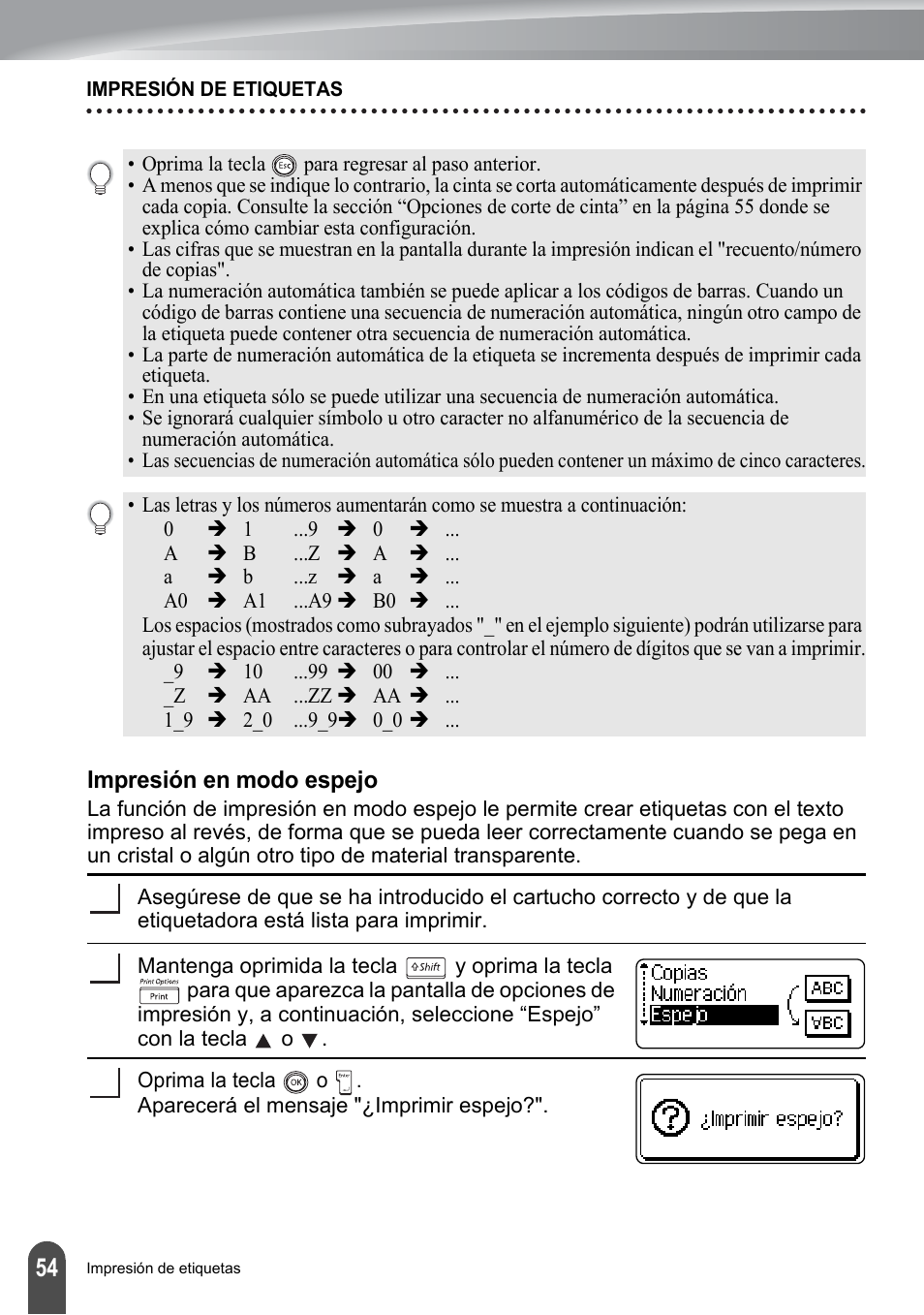 Impresión en modo espejo | Brother PT-2100 User Manual | Page 138 / 161