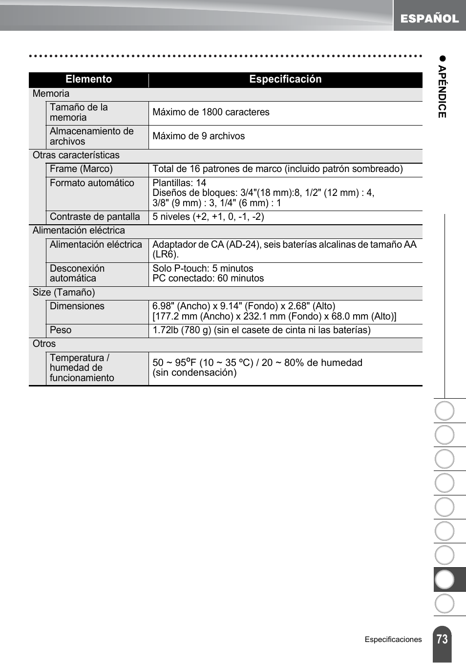 Brother PT-2100 User Manual | Page 157 / 161