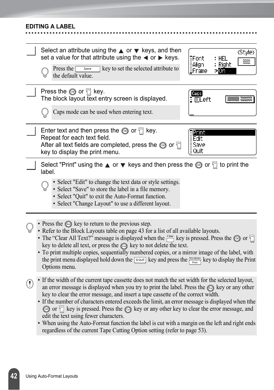 Brother PT-2100 User Manual | Page 48 / 161