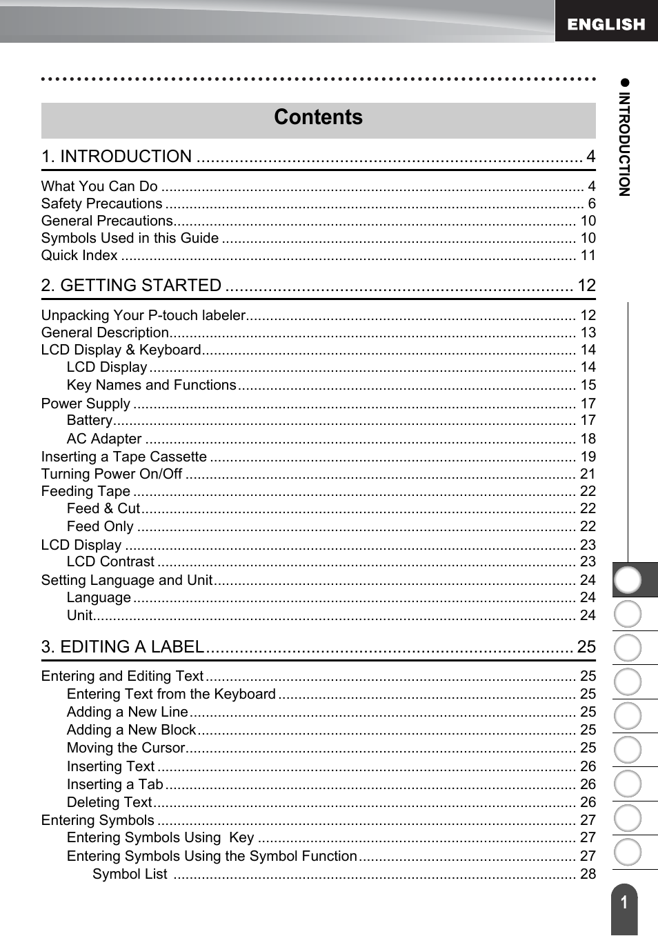 Brother PT-2100 User Manual | Page 7 / 161