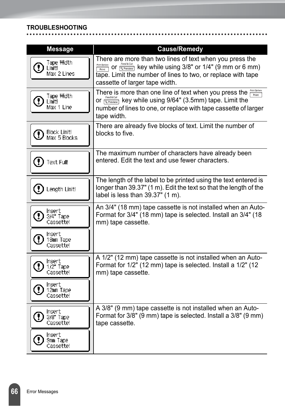 Brother PT-2100 User Manual | Page 72 / 161