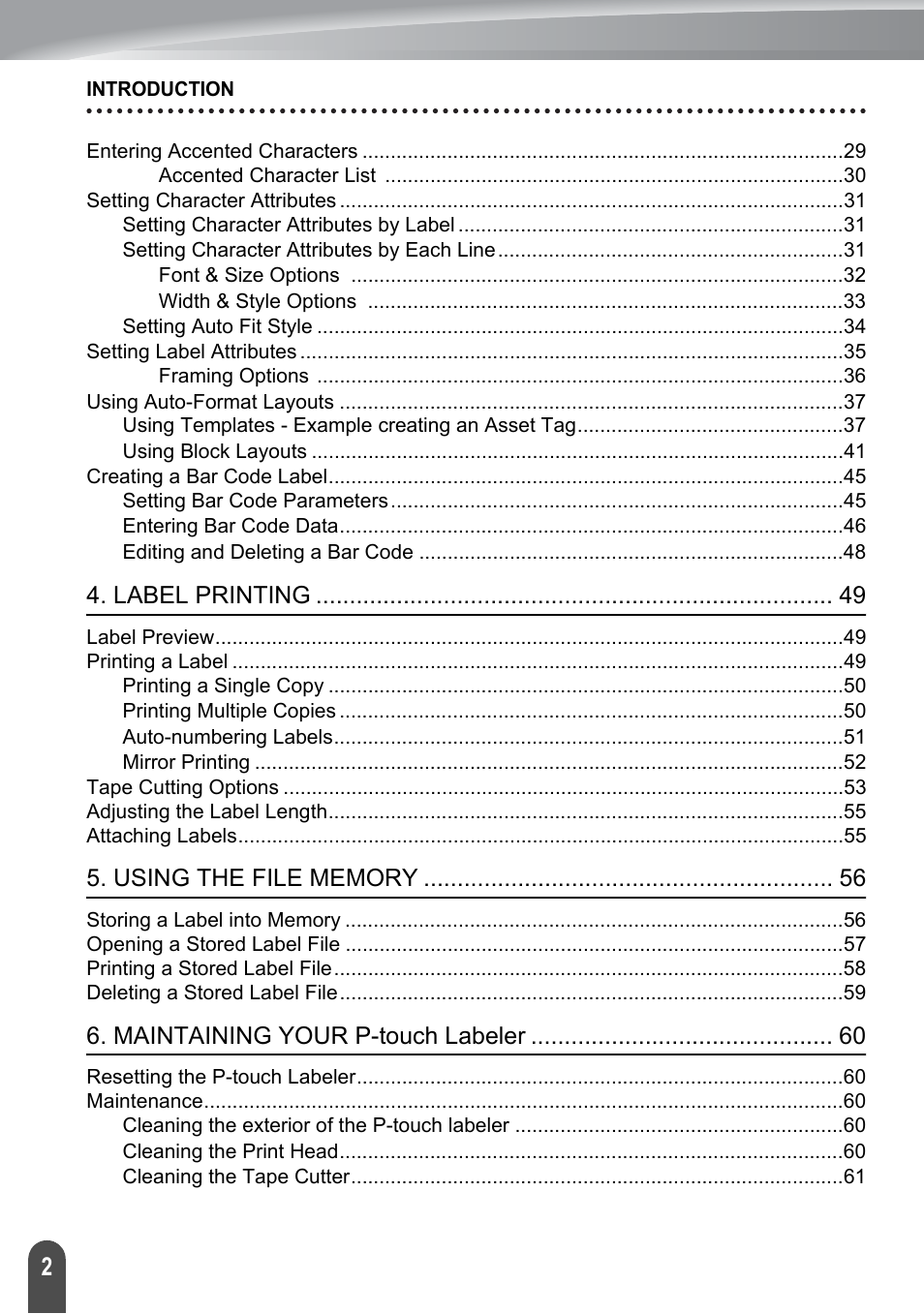 Brother PT-2100 User Manual | Page 8 / 161