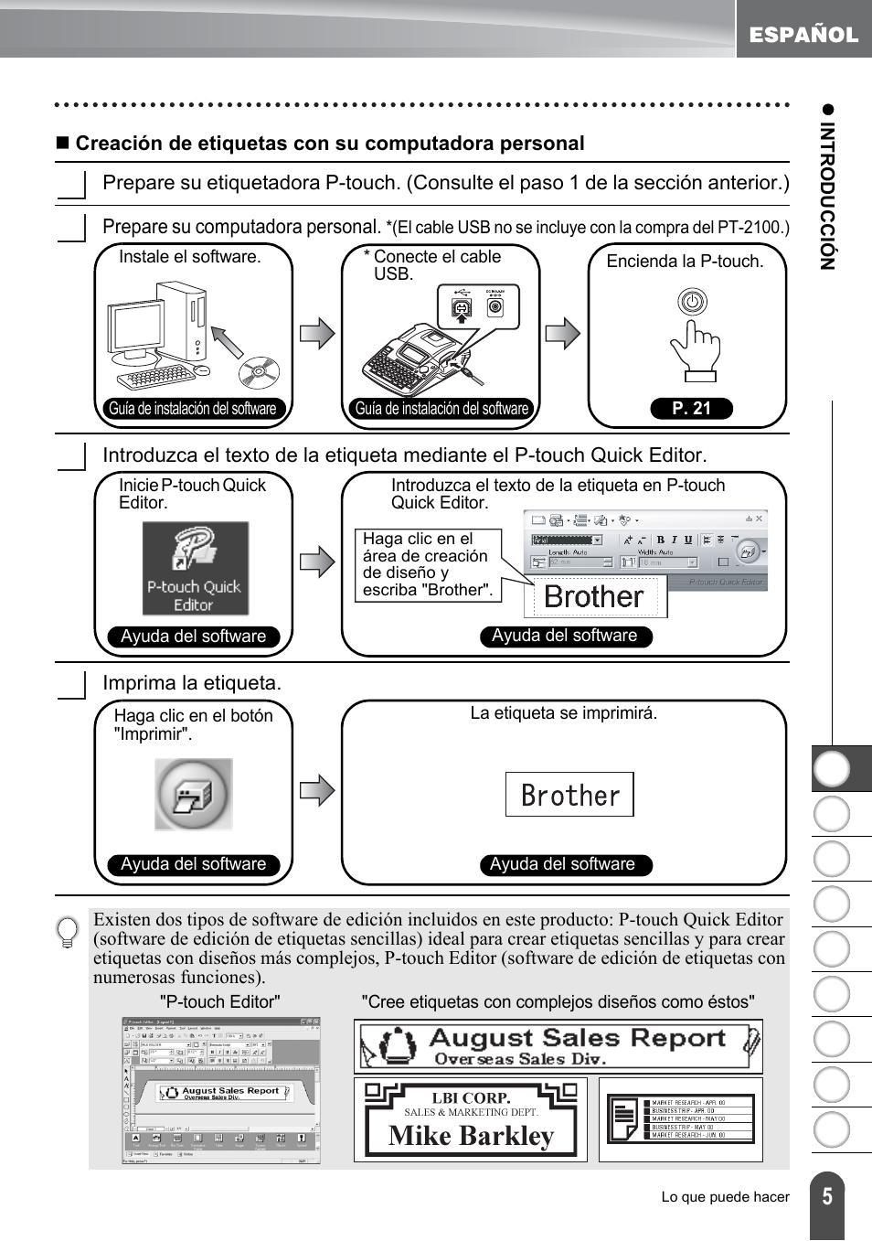 Brother PT-2100 User Manual | Page 89 / 161