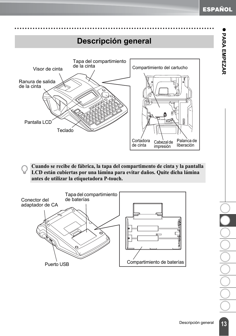 Descripción general | Brother PT-2100 User Manual | Page 97 / 161