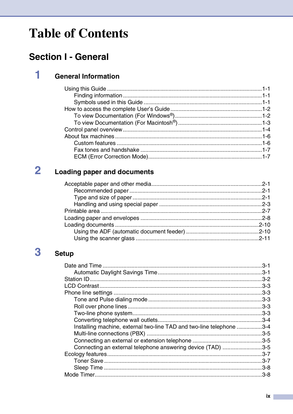 Brother MFC-9420CN User Manual | Page 11 / 195