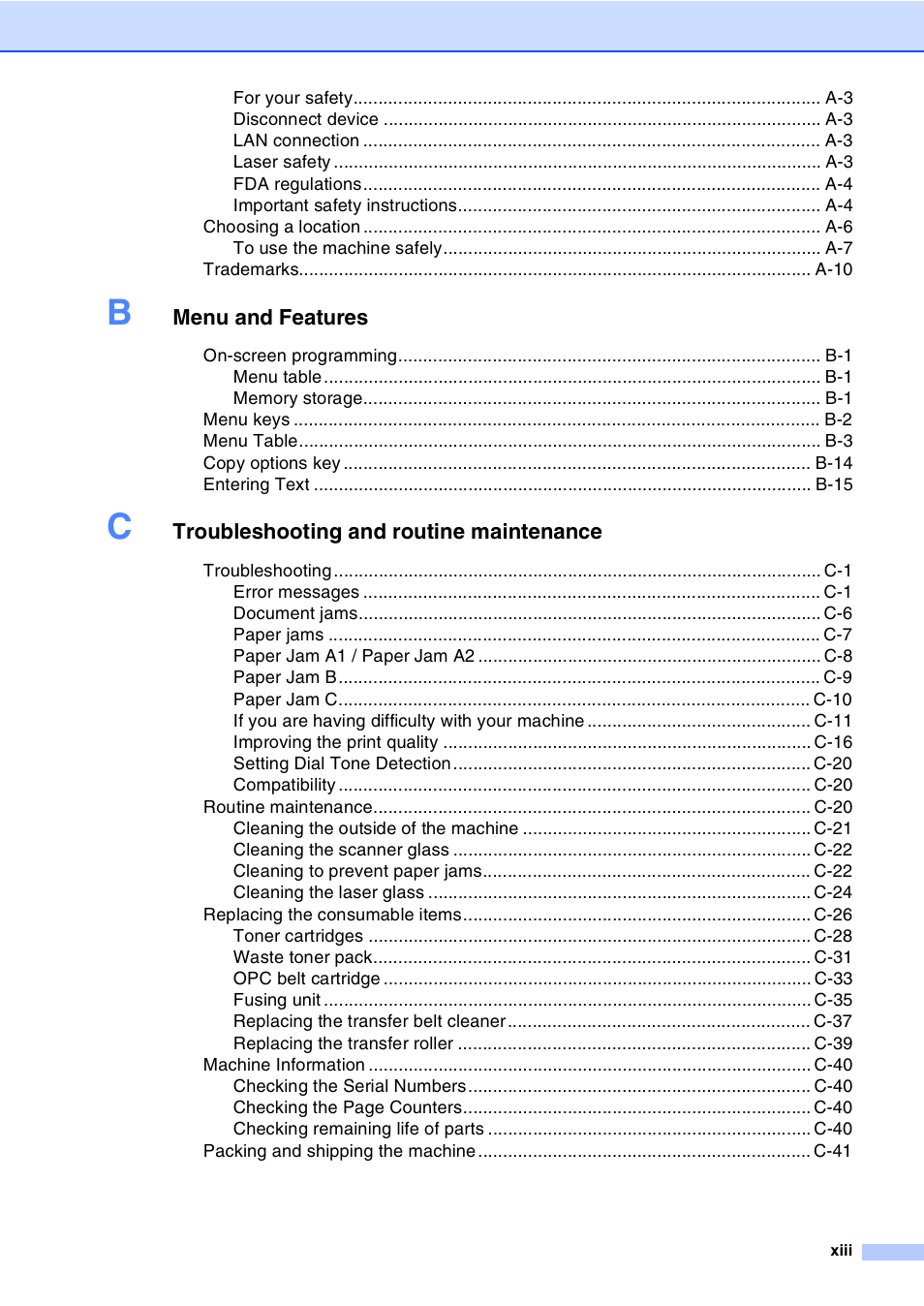 Brother MFC-9420CN User Manual | Page 15 / 195