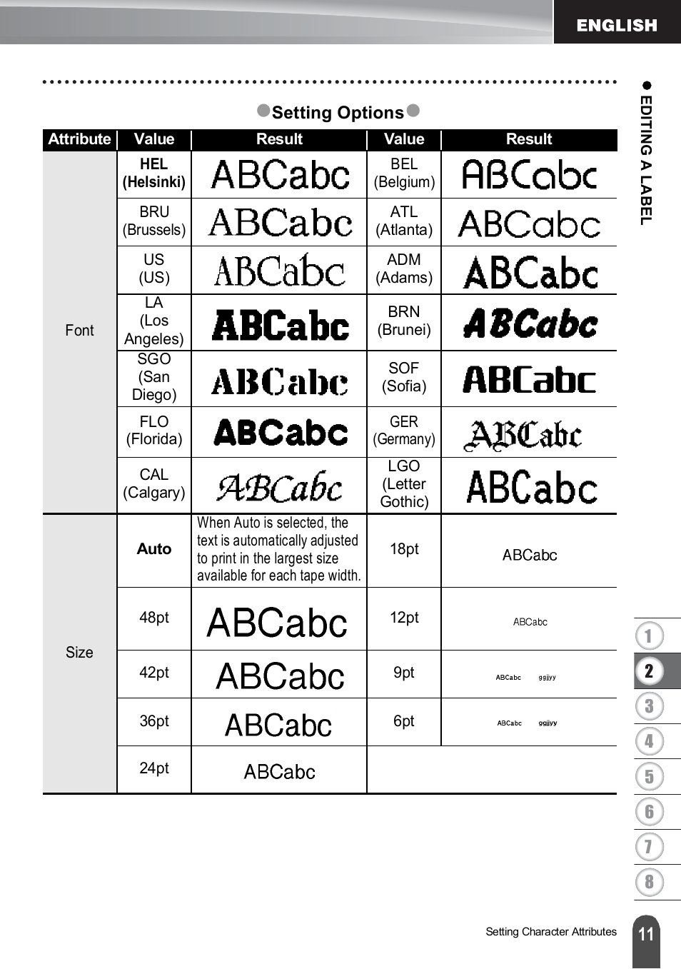 Brother PT-H500 User Manual | Page 12 / 62