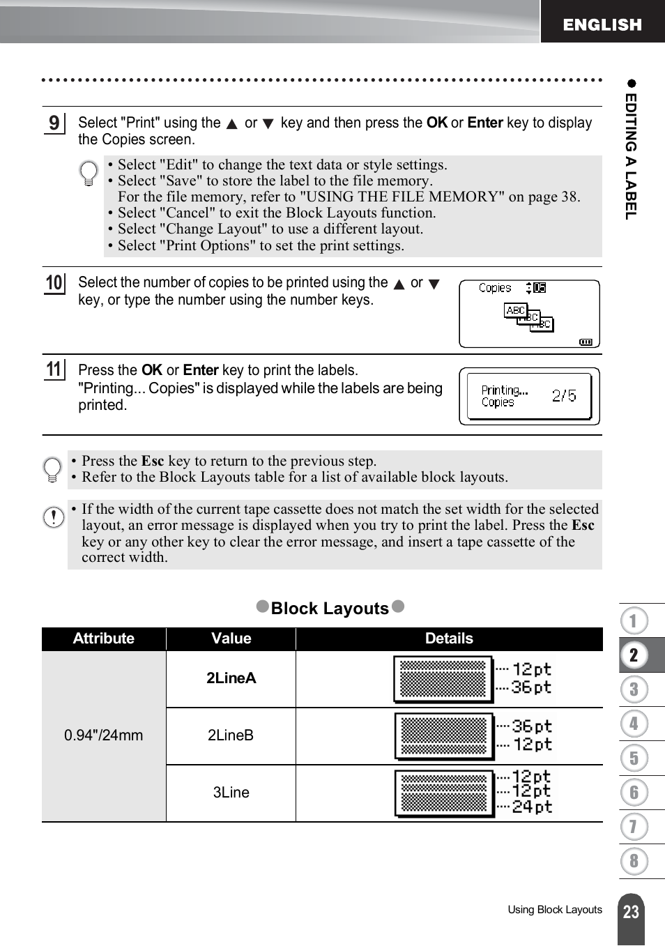 Brother PT-H500 User Manual | Page 24 / 62