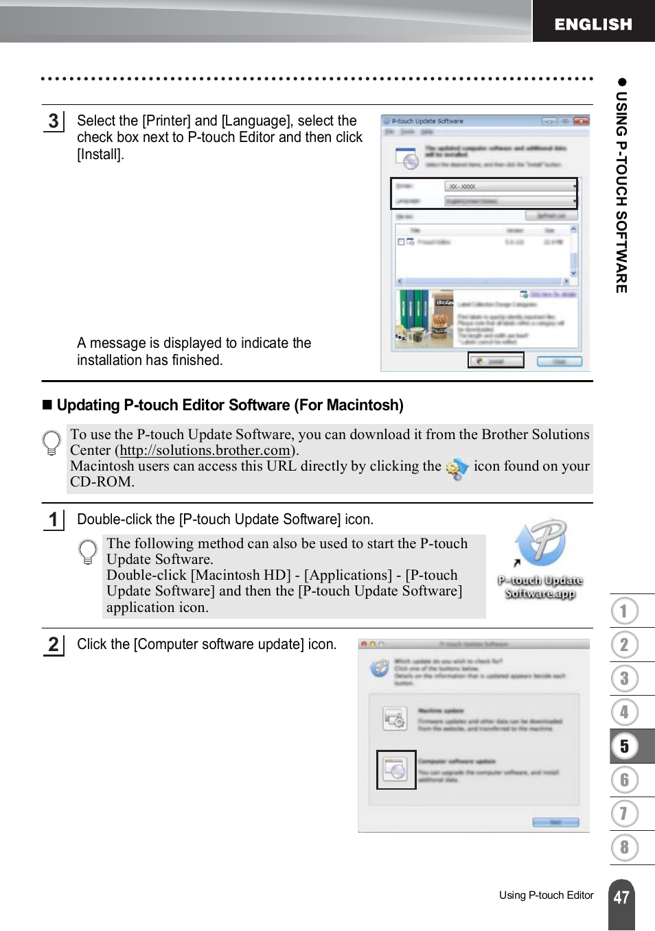 Brother PT-H500 User Manual | Page 48 / 62