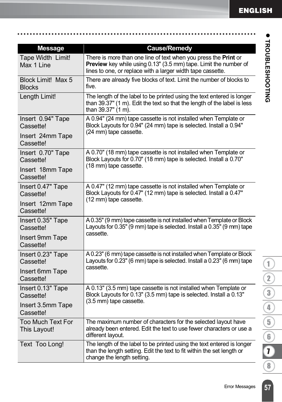 Brother PT-H500 User Manual | Page 58 / 62