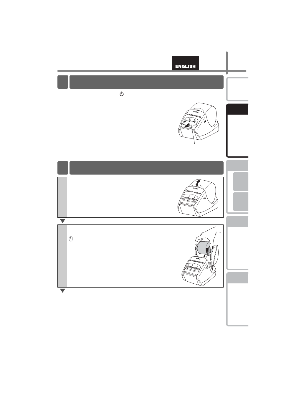 Removing protection sheet, Setting the dk roll, 4 removing protection sheet | 5 setting the dk roll | Brother QL-580N User Manual | Page 15 / 100