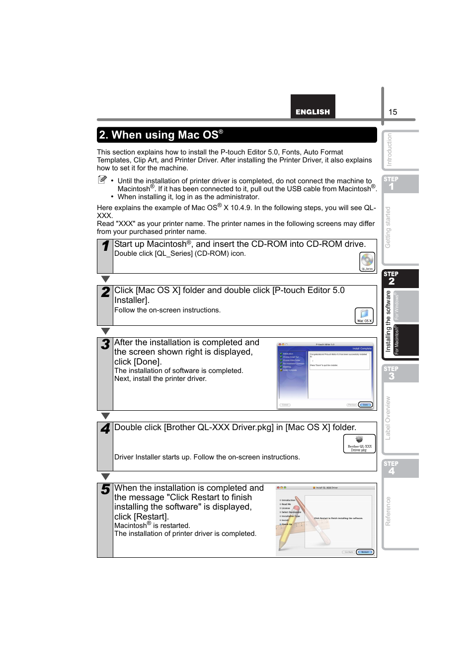 When using mac os | Brother QL-580N User Manual | Page 21 / 100