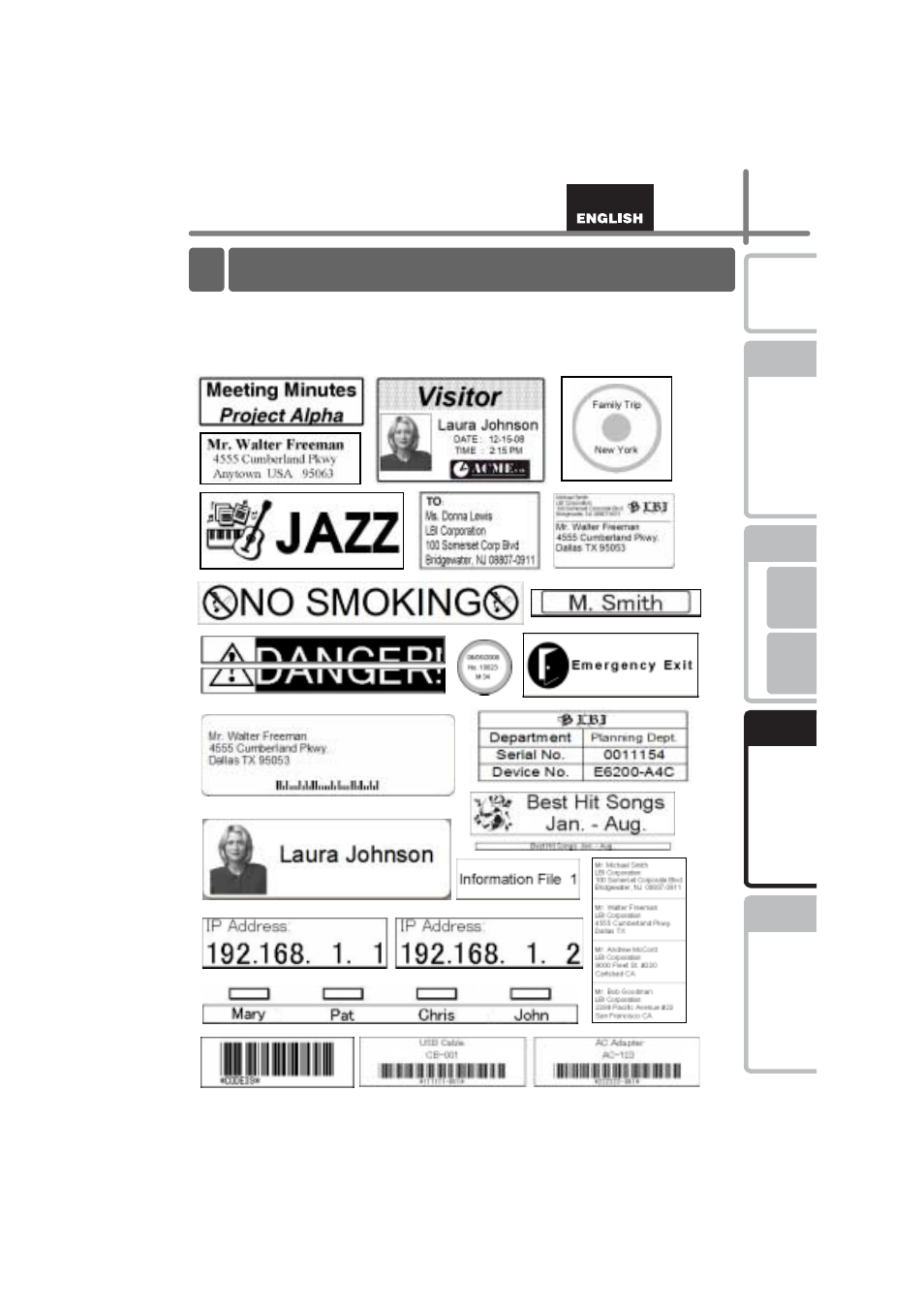 Label overview, Variety of the labels, Label over | View, Step, 1 variety of the labels, Choose the type of label you want to create | Brother QL-580N User Manual | Page 35 / 100