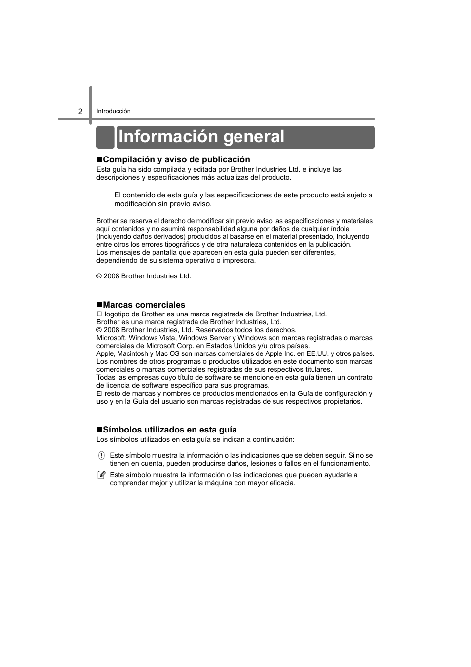 Información general | Brother QL-580N User Manual | Page 54 / 100
