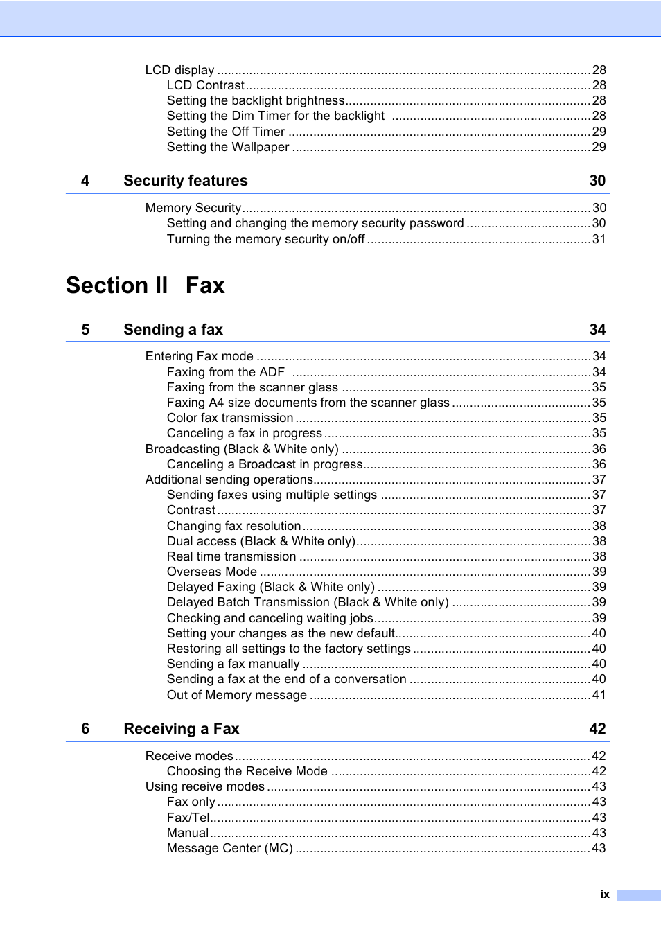 Brother MFC-885CW User Manual | Page 11 / 218
