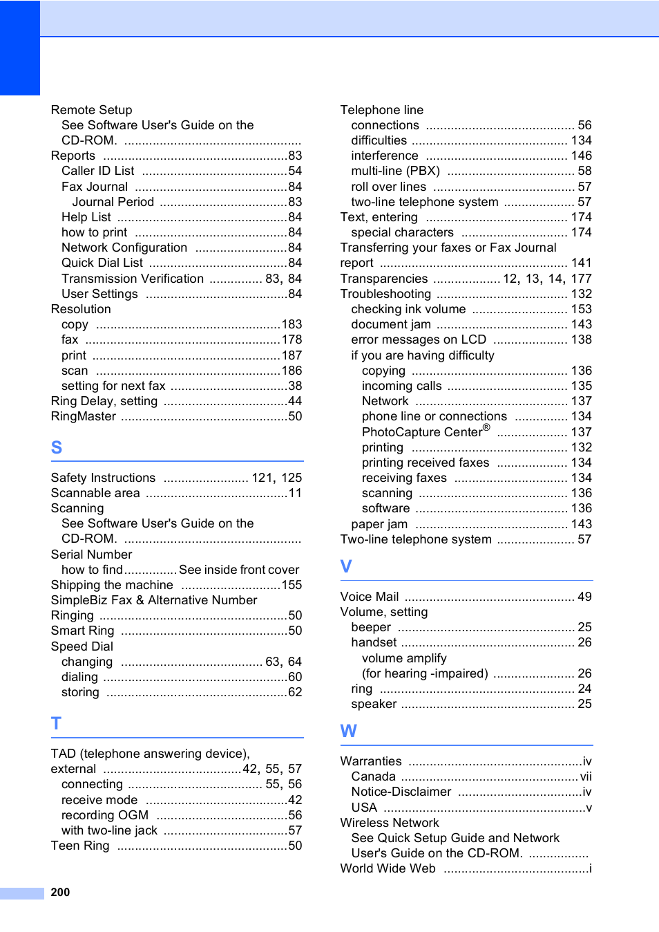 Brother MFC-885CW User Manual | Page 216 / 218