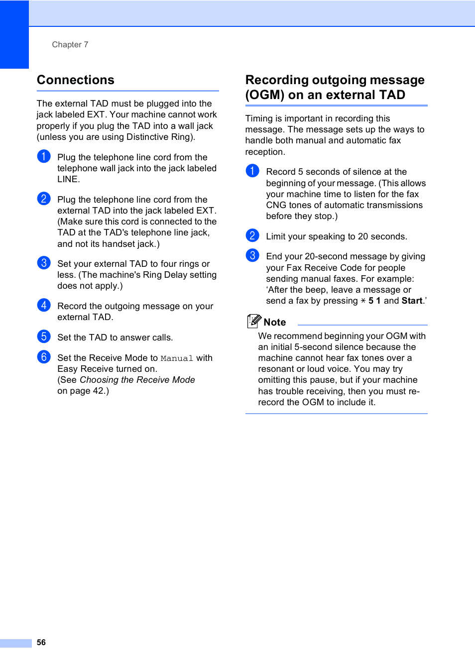 Connections | Brother MFC-885CW User Manual | Page 72 / 218