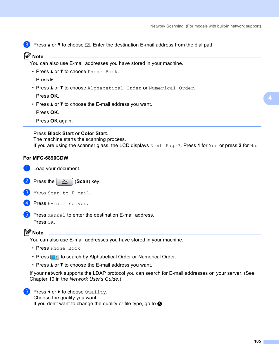 Brother MFC-5895CW User Manual | Page 113 / 269