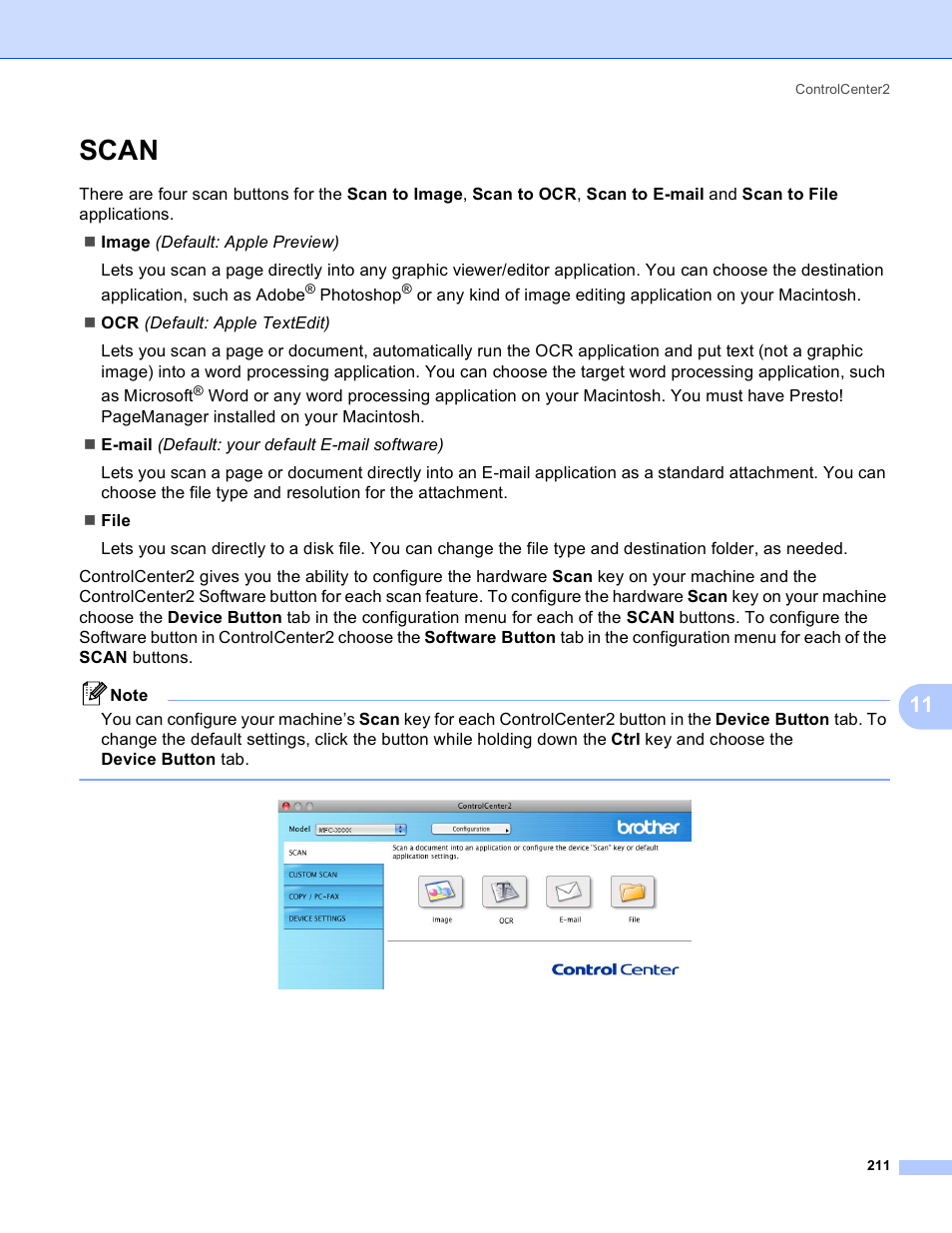 Scan | Brother MFC-5895CW User Manual | Page 219 / 269