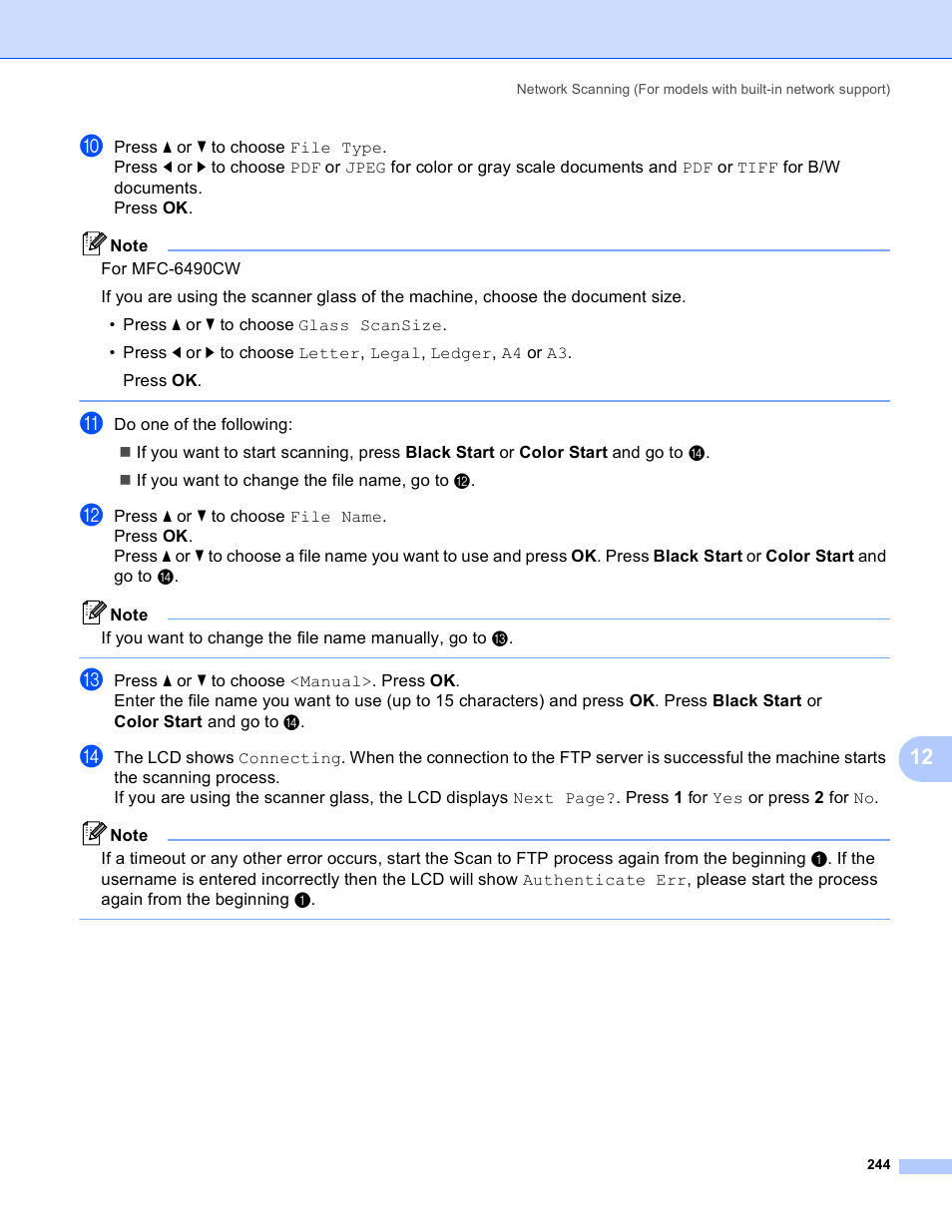 Brother MFC-5895CW User Manual | Page 252 / 269