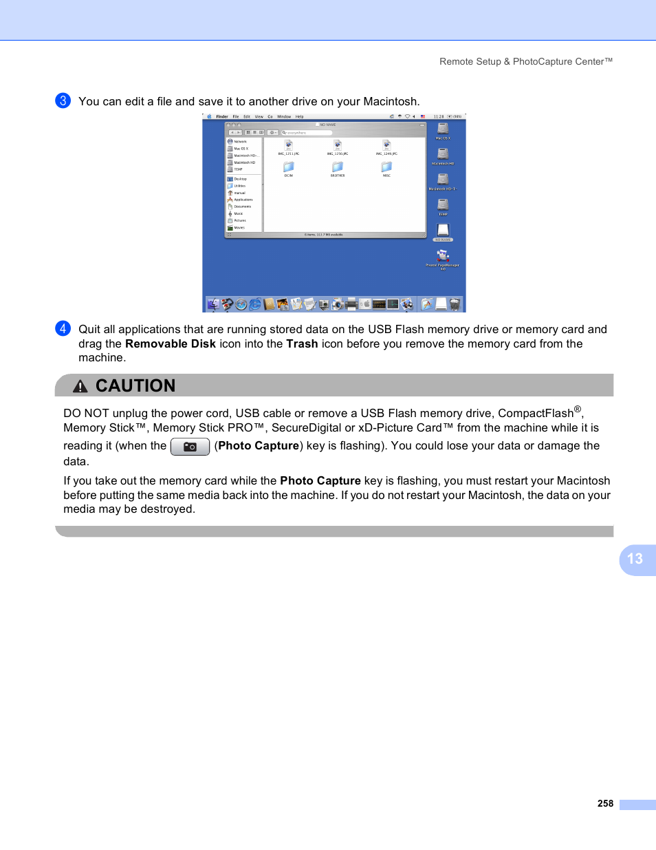 Caution | Brother MFC-5895CW User Manual | Page 266 / 269