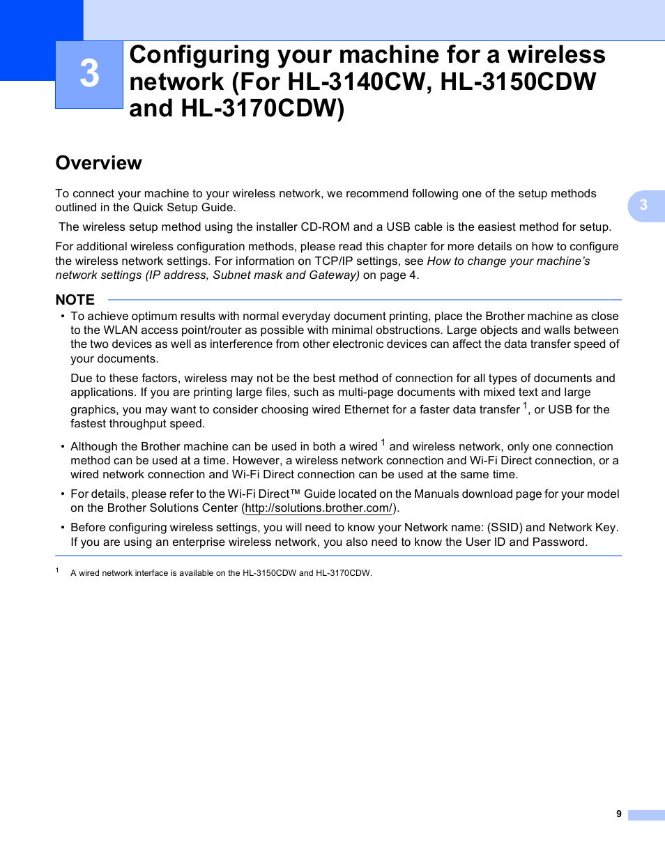 Overview | Brother HL-3140CW User Manual | Page 15 / 117