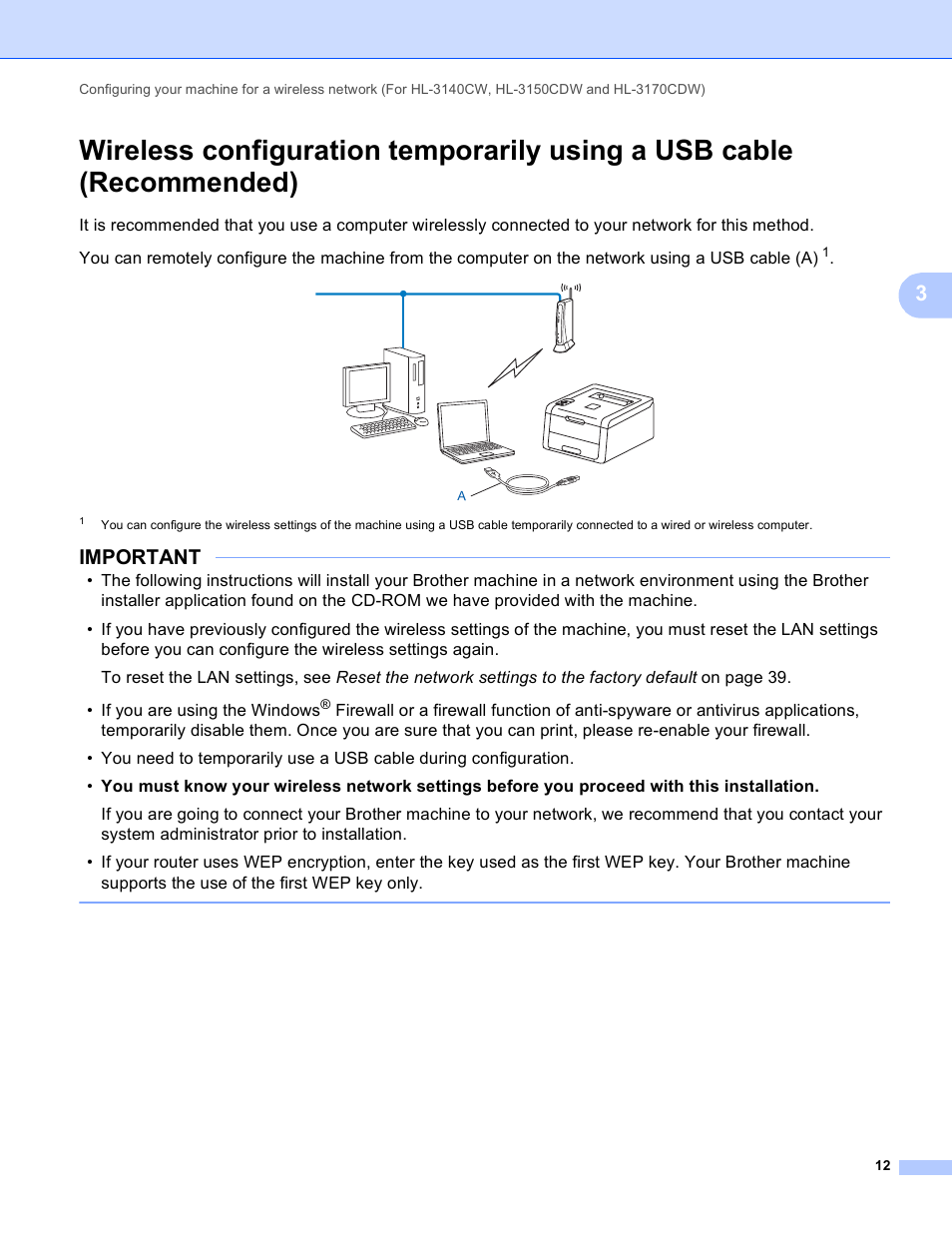 Important | Brother HL-3140CW User Manual | Page 18 / 117