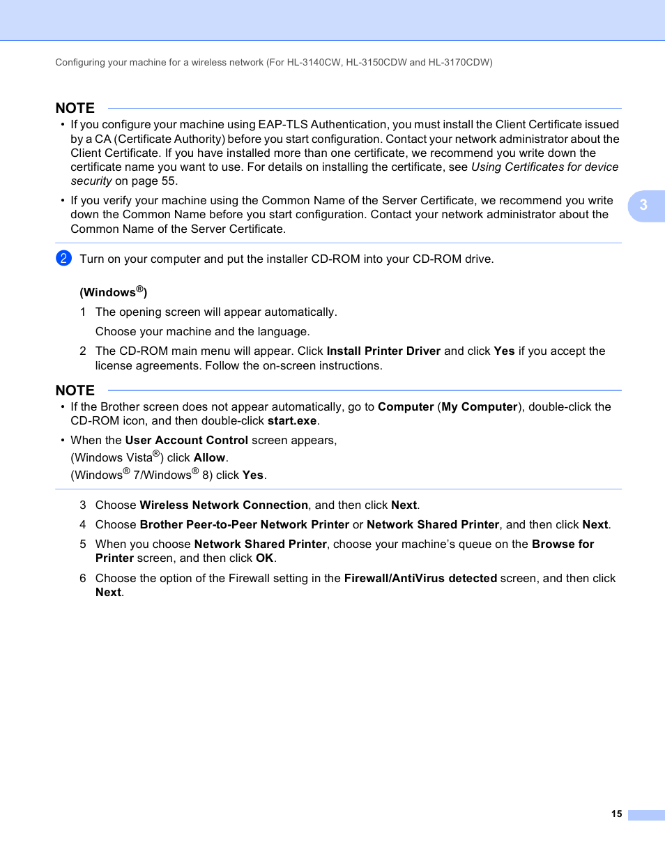 Brother HL-3140CW User Manual | Page 21 / 117