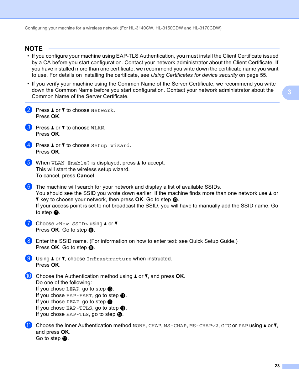 Brother HL-3140CW User Manual | Page 29 / 117