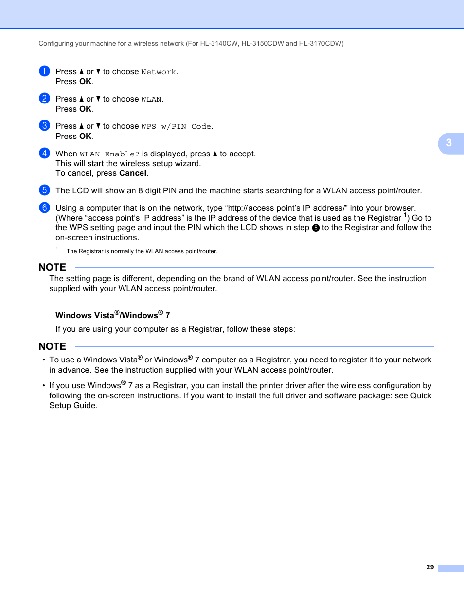 Brother HL-3140CW User Manual | Page 35 / 117