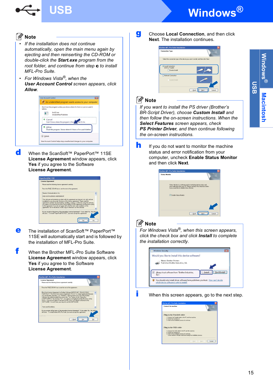 Windows | Brother MFC 8480DN User Manual | Page 15 / 34