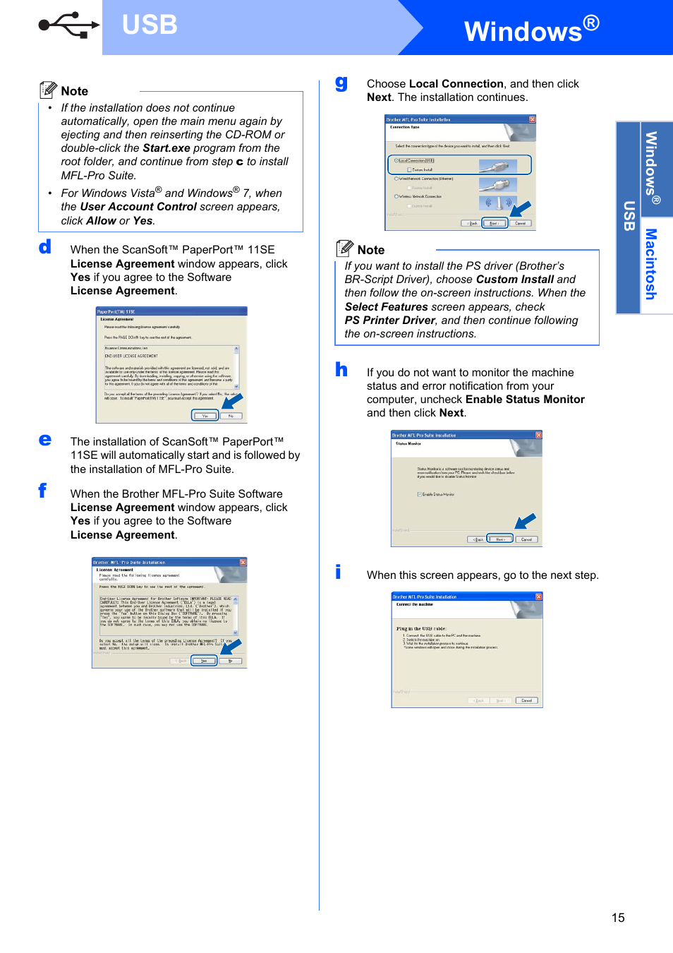 Windows | Brother MFC-9320CW User Manual | Page 15 / 49