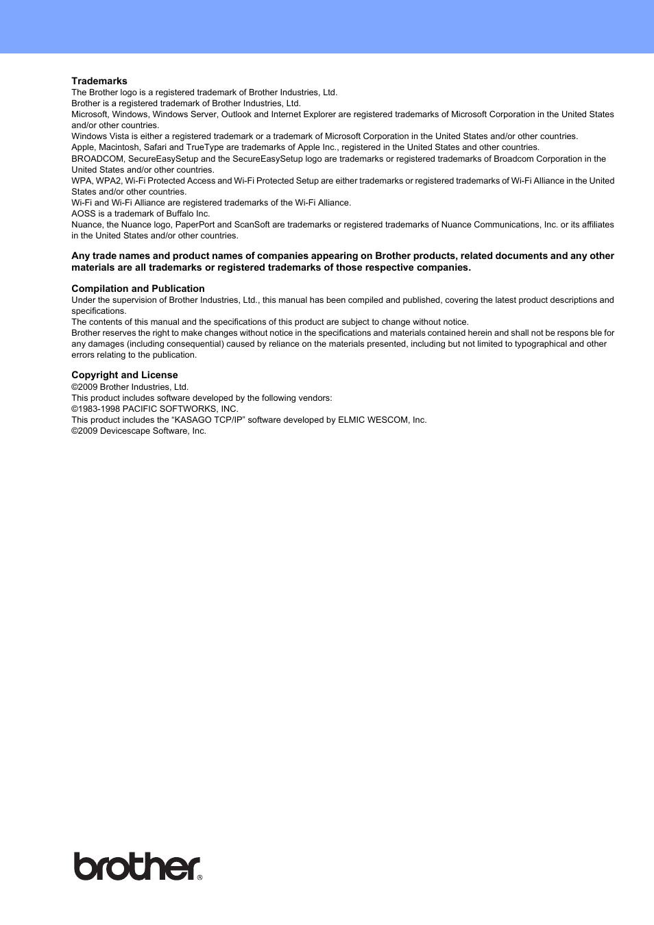 Brother MFC-9320CW User Manual | Page 49 / 49