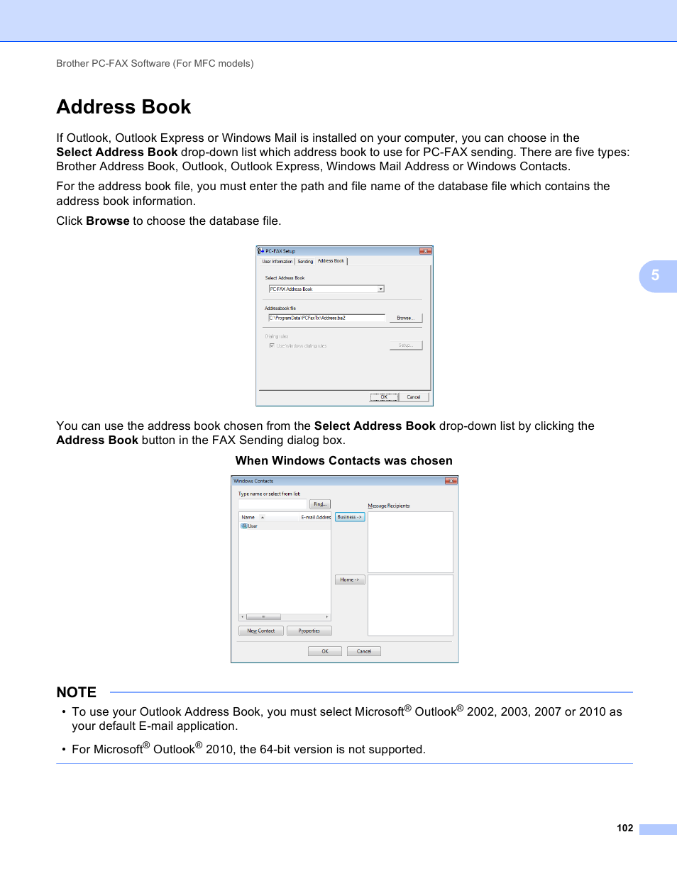 Address book | Brother MFC-J4410DW User Manual | Page 110 / 240