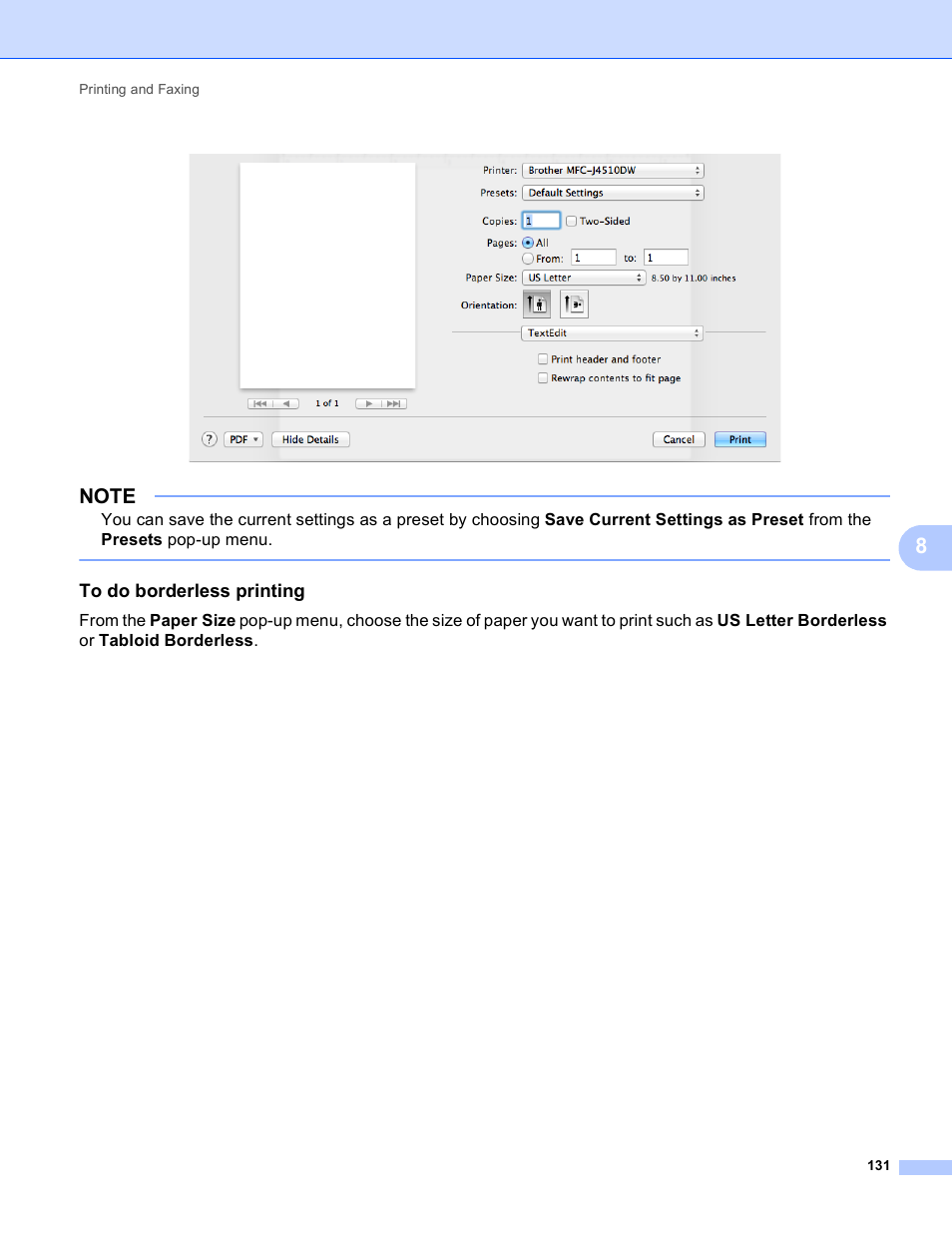 To do borderless printing | Brother MFC-J4410DW User Manual | Page 139 / 240