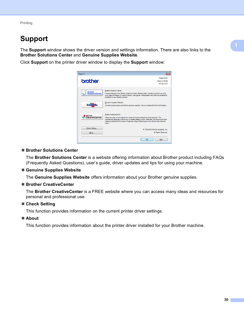 Support | Brother MFC-J4410DW User Manual | Page 38 / 240